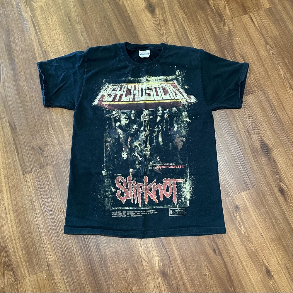 Hanes Heavyweight Slipknot Psychosocial  cotton t-shirt Size M